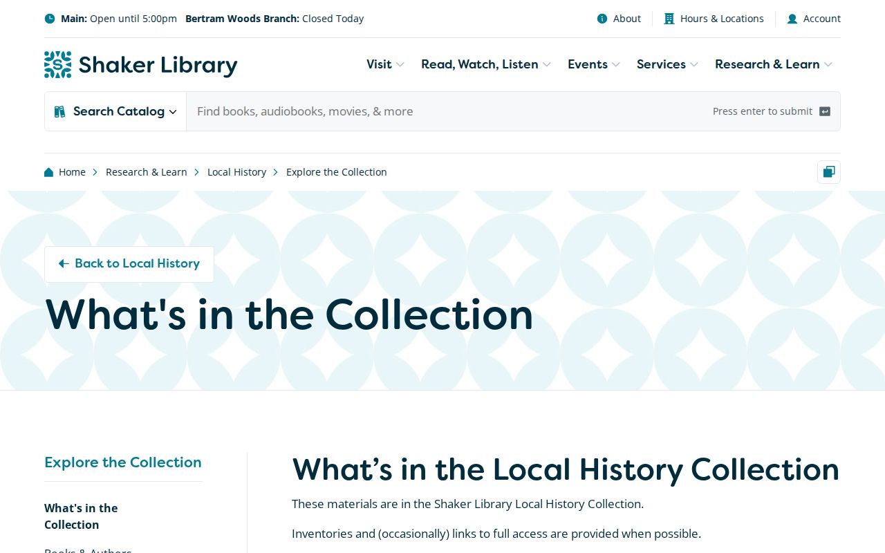 Shaker Heights city directory research in the Shaker Library Local History collection